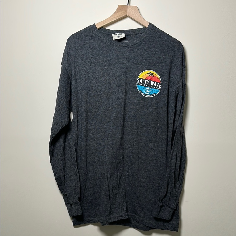 Men's Extra Extra Large (XXL) Gray Long Sleeve Shirt featuring Topsail Island NC